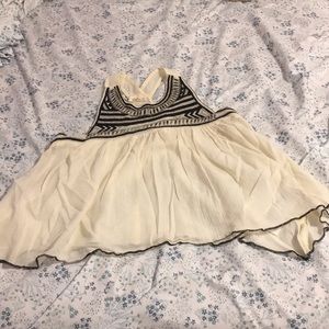 Beige Embroidered Shirt